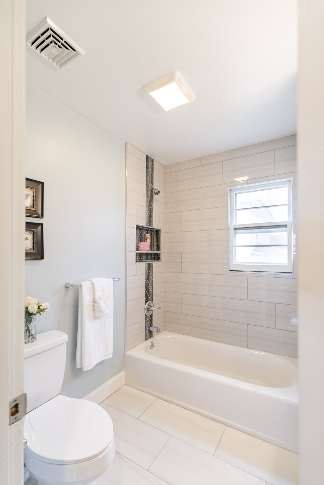 Tiled bathroom renovation