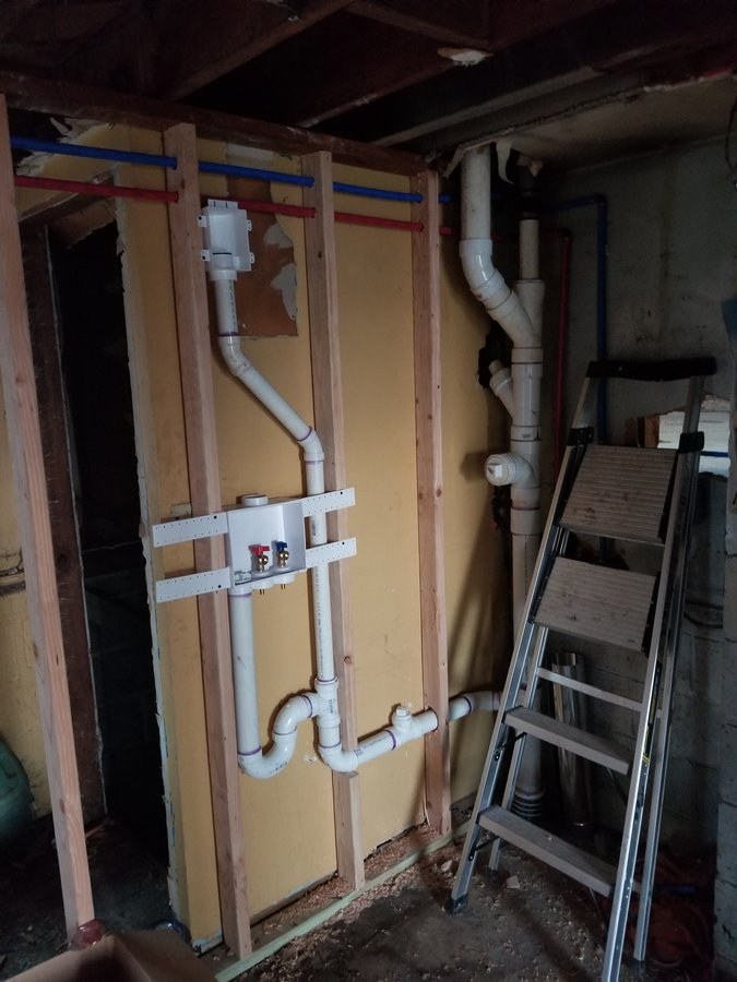 Rough plumbing installation